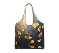 WZYCWB Golden Ginkgo Leaf Dance Printed Single Shoulder Commuter Canvas Bag, Grocery Shopping Bag, Daily Use Canvas Bag