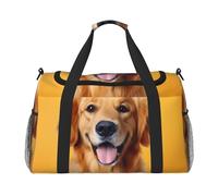 WZYCWB Gothic Rose Printed fitness travel bag. Perfect for yoga training, short trips, and swimming gear., Golden Retriever, One Size