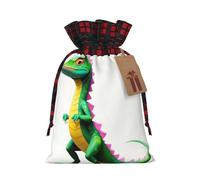 WZYCWB Graffiti Lizard Camo Christmas Gift Bags for Christmas Party Supplies Decorations, 8.3 * 11.8 Inch Colorblock Burlap Drawstring Gift Bags,