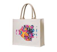 WZYCWB Graffiti Soul Printed three-dimensional canvas tote bag suitable for travel, work, fitness, camping and beach carrying