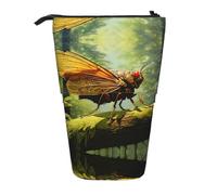WZYCWB Grasshopper on a Branch Printed Retractable Pen Holder for Dorm or Office use.