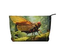 WZYCWB Grasshopper on a Branch Printed Travel Cosmetic Bag, Perfect for Business Trips and Vacations.