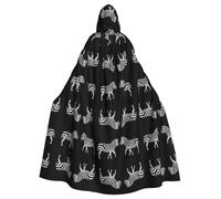 WZYCWB Grassland Zebra Halloween hooded cape suitable for party carnival role-playing costumes