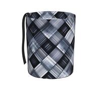 WZYCWB Gray and White Checkered Fabric Hanging car Trash can is Suitable for Many Types of Cars. It is Practical and Convenient, and is Simply The Perfect Partner for Driving.