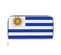 WZYCWB Greek flag Leather clutch bags zipper wallets and card holders are perfect for travel or daily use, Flag Of Uruguay, One Size
