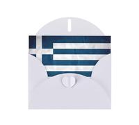WZYCWB greek flag Patterned White Holiday Card (6x4) with Envelope. Suitable for birthdays, weddings, and condolences.