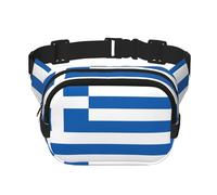 WZYCWB Greek Flag Sports Waist Bag, Trendy and Fashionable Crossbody Bag, Lightweight Travel Small Bag