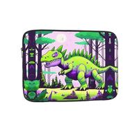 WZYCWB Green dinosaur 10 inch Laptop sleeve compatible with 10-17-inch laptops. A lightweight, portable, and stylish accessory.