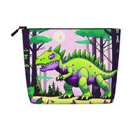 WZYCWB Green dinosaur Patterned cosmetic bag, travel cosmetic bag, multifunctional storage bag, storage for daily necessities