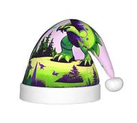 WZYCWB Green dinosaur Patterns Kids' Christmas Party Hats, Soft and Comfortable, Gentle on Skin, Kindergarten Class Party Gifts