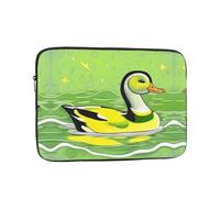 WZYCWB Green Duck 10 inch Printed laptop sleeve for 10-17-inch laptops, perfect for both business and leisure use.