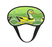 WZYCWB Green Duck Printed Sleeping Eye mask, Full Coverage, relieves Eye Fatigue