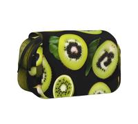 WZYCWB Green kiwi Printing Portable Pencil Case ideal for organizing pens in the office or storing makeup brushes