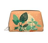 WZYCWB Green Turtleback Patterned Leather Cosmetic Bag - Perfect for Carry-On or Home Organization
