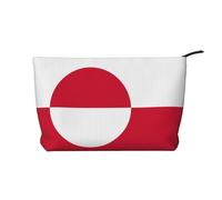WZYCWB Greenland Flag Printed Travel Cosmetic Bag, Perfect for Business Trips and Vacations.