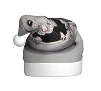WZYCWB Grey rat Adult Christmas hats and printed party hats are perfect for New Year's Christmas and family parties