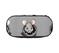 WZYCWB Grey Rat Large Capacity Pencil Bag - Multifunctional Storage Box, Portable and Durable Pencil Bag for Office and School Supplies