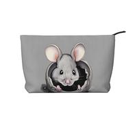 WZYCWB Grey Rat Patterned Toiletry Storage Bag, Essential for organizing Cosmetics and Skincare Products.