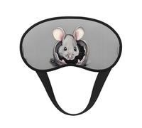 WZYCWB Grey Rat Printed Sleeping Eye mask, Full Coverage, relieves Eye Fatigue