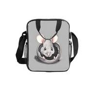 WZYCWB Grey rat Transparent Shoulder Bag Lunch Handbag with Zipper and Shoulder Strap for Women Men Work Shopping