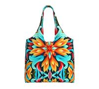 WZYCWB Growing Colorful Wreaths Printed single-shoulder canvas bag, fashionable daily canvas bag, suitable for daily travel and shopping