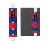 WZYCWB Haitian flag Adjustable Journal Bookmark, Leather Pen Holder Bookmark, Perfect for Back to School Christmas Gift Bookmark Leather Pen Holder,