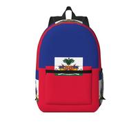 WZYCWB Haitian flag Printed backpack with pockets - suitable for work, business trips, travel, sports