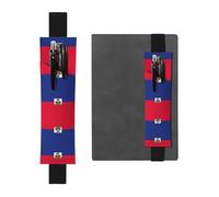 WZYCWB Haitian Flag Printed Large-Capacity PVC Pen Holder + Creative Diary Pen Bag Set with Elastic Band Anti-Slip Design