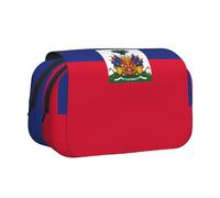 WZYCWB Haitian flag Printing Portable Pencil Case ideal for organizing pens in the office or storing makeup brushes