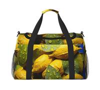 WZYCWB Handsome Dogs Printed fitness travel bag. Perfect for yoga training, short trips, and swimming gear., Green Leaf Droplet, One Size