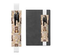 WZYCWB Happy Bear Diary pencil pouches, PVC pen holders and pen holders with elastic bands, and bookmarks are the best gift choices., White, One Size