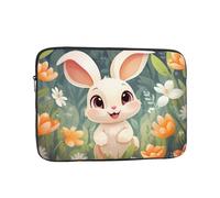 WZYCWB Happy Bunny 17 inch Printed laptop sleeve for 10-17-inch laptops, perfect for business, office, school, or university use.