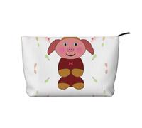 WZYCWB Happy Cartoon Pig Printed Travel Cosmetic Bag, Perfect for Business Trips and Vacations.