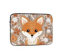 WZYCWB Happy Fox 10 inch Printed laptop sleeve for 10-17-inch laptops, perfect for business, office, school, or university use.