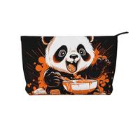 WZYCWB Happy Panda Printed Travel Cosmetic Bag, Perfect for Business Trips and Vacations.