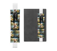 WZYCWB Happy Shiba Inu Diary pencil pouches, PVC pen holders and pen holders with elastic bands, and bookmarks are the best gift choices., White, One Size