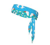 WZYCWB happy white goose Pattern sports headband for badminton, mountain climbing and cycling sweat-absorbing headband