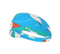 WZYCWB happy white goose Printed sports headband, sports sweatband, moisture wicking