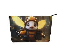 WZYCWB Hard-Working Bees Printed Travel Cosmetic Bag, Perfect for Business Trips and Vacations.