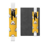 WZYCWB Hardworking cat Diary pencil pouches, PVC pen holders and pen holders with elastic bands, and bookmarks are the best gift choices., White, One Size
