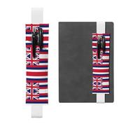 WZYCWB Hawaii Flag Adjustable Journal Bookmark, Leather Pen Holder Bookmark, Perfect for Back to School Christmas Gift Bookmark Leather Pen Holder,