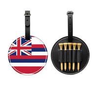 WZYCWB Hawaii Flag Special Printed Golf tee Storage Bag - Portable Hanging Buckle Design
