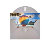 WZYCWB Hawaii Hot Air Balloon Gray Printed Christmas cards, wedding invitations, exquisite envelope cards