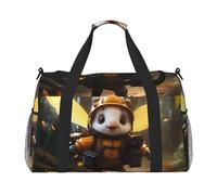 WZYCWB Heads Up Fish Printed fitness travel bag. Perfect for yoga training, short trips, and swimming gear., Hard-working Bees, One Size