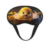 WZYCWB Hedgehog in Bubble Bath Printed Sleeping Eye mask, Full Coverage, relieves Eye Fatigue