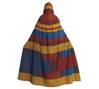 WZYCWB Horizontal stripes Patterned Hooded Cape - Ideal Costume for Carnival/Festival Party Cosplay