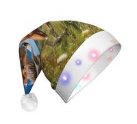 WZYCWB Horses on the Prairie Adult New Year Christmas hat, with LED lights, unisex plush Christmas hat, New Year Christmas party gift