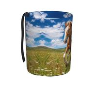 WZYCWB Horses on The Prairie Hanging car Trash can is Suitable for Many Types of Cars. It is Practical and Convenient, and is Simply The Perfect Partner for Driving.