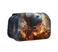 WZYCWB Hot Baseball Patterned Portable Pencil Case ideal for organizing pens in the office or storing makeup brushes