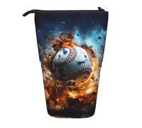 WZYCWB Hot Baseball Printed Retractable Pen Holder Suitable for use as a Simple Cosmetic Bag, Wallet, etc.
